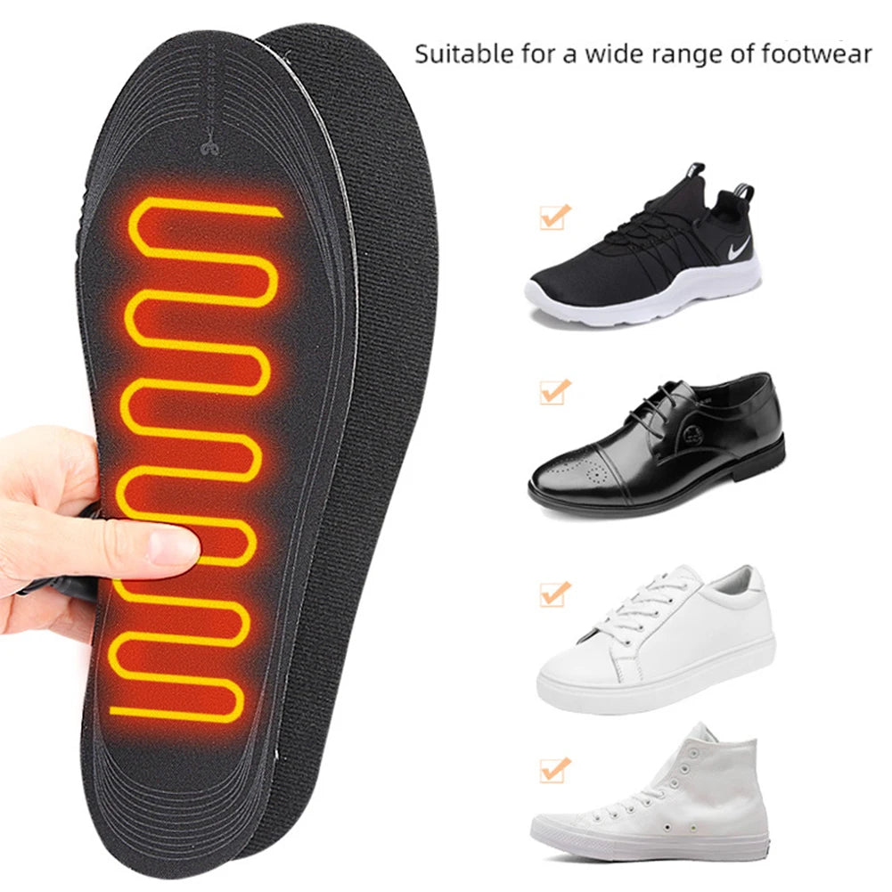 USB Heated Shoe Insoles – Rechargeable, Cuttable & Washable Foot Warmers
