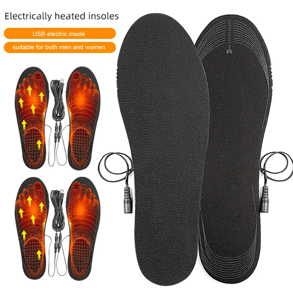 USB Heated Shoe Insoles – Rechargeable, Cuttable & Washable Foot Warmers