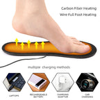USB Heated Shoe Insoles – Rechargeable, Cuttable & Washable Foot Warmers