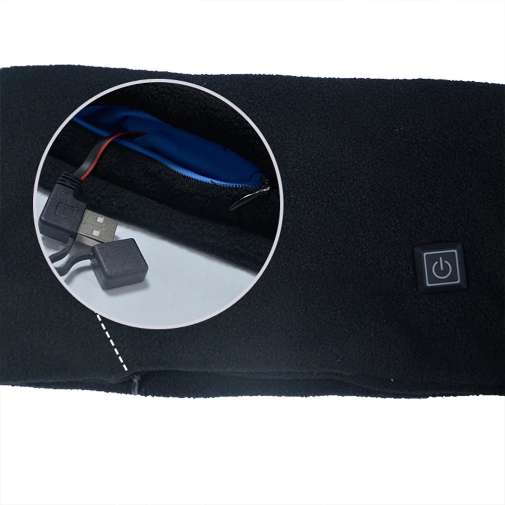 USB Heated Neck Warmer – Soft Fleece with 3 Heating Levels