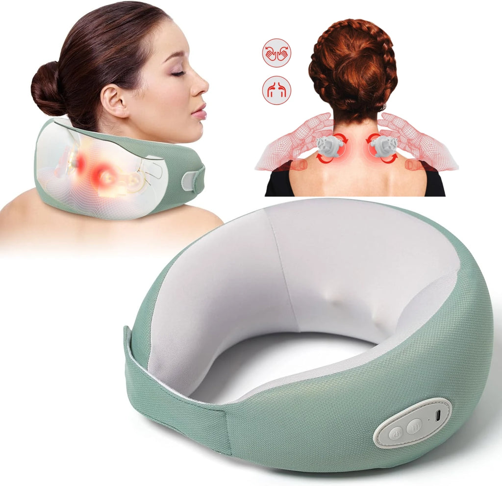 מעסה הצוואר והכתפיים האלחוטי - חום וחופש תנועה מלא