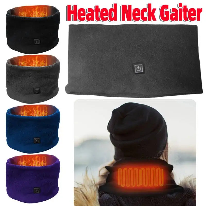 USB Heated Neck Warmer – Soft Fleece with 3 Heating Levels