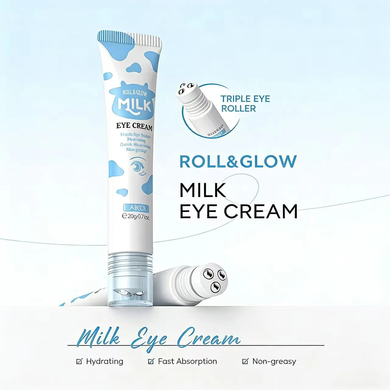 קרם עיניים | פורמולת חלב מזינה פחות קמטים, עור צעיר ורענן